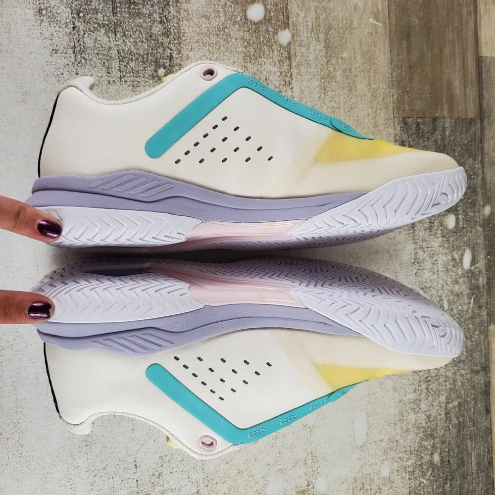 Fila Volley Burst 2 Womens Pickleball Shoes Sz 8 Yellow White Mesh Sneakers